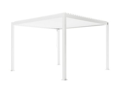 Pergola Reflect PREMIUM pentru gradina si terasa, aluminiu, alb, 3×3.6 m